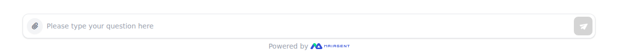 Powered by and the MaiAgent brand logo displayed below the Web Chat input area